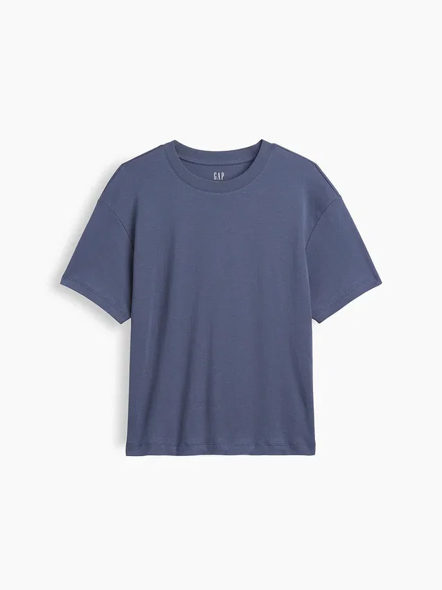 Supima®-bomullst-shirt i avslappnad passform