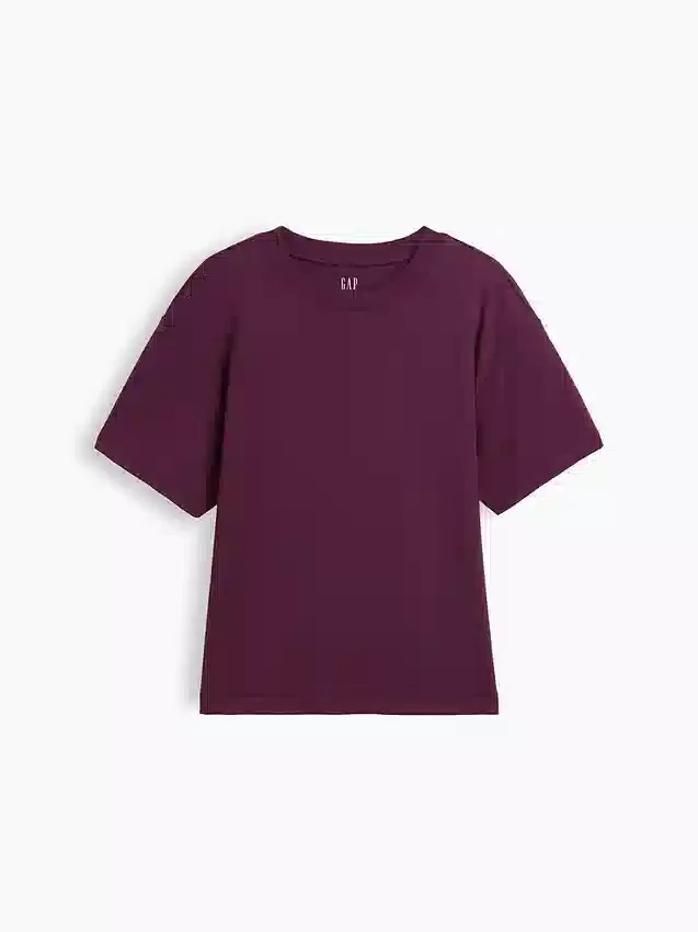 Supima®-bomullst-shirt i avslappnad passform