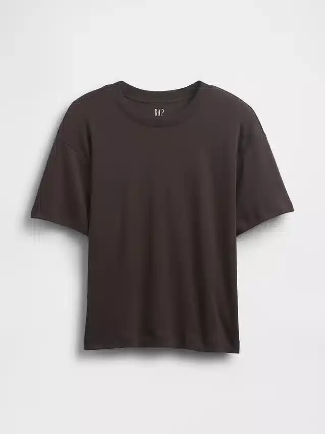 Supima®-bomullst-shirt i avslappnad passform