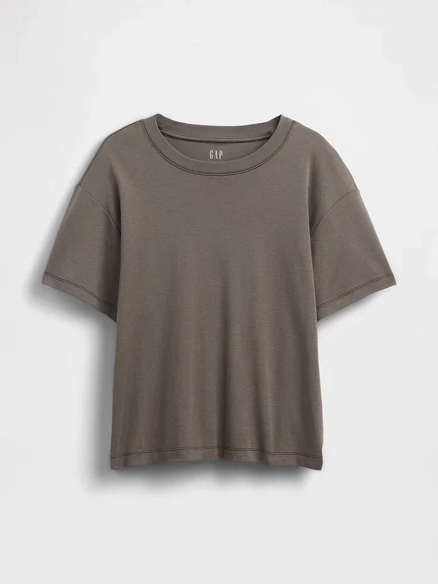 Supima®-bomullst-shirt i avslappnad passform
