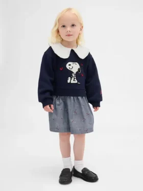 Sweatshirtklänning med volangkrage för Baby & Småbarn