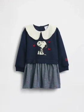 Sweatshirtklänning med volangkrage för Baby & Småbarn