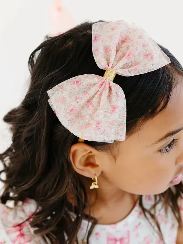 Sweet Wink hårband med liten blommig tyllrosett