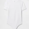 T-shirt-bodysuit i tättstickad jersey