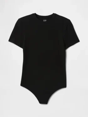 T-shirt-bodysuit i tättstickad jersey