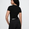 T-shirt-bodysuit i tättstickad jersey