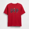 T-shirt för barn i tjockt tyg med avslappnad passform och Gap Logo