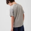 T-shirt för barn i tjockt tyg med avslappnad passform och Gap Logo