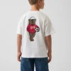 T-shirt för barn i tjockt tyg med avslappnad passform och Gap Logo