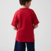 T-shirt för barn i tjockt tyg med avslappnad passform och Gap Logo
