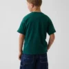 T-shirt för barn i tjockt tyg med avslappnad passform och Gap Logo