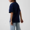 T-shirt för barn i tjockt tyg med avslappnad passform och Gap Logo