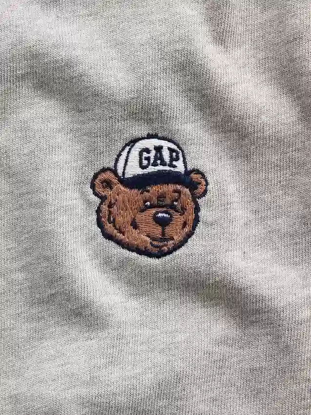 T-shirt för barn i tjockt tyg med avslappnad passform och Gap Logo