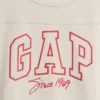 T-shirt för barn i tjockt tyg med oversized-passform och logotyp i sömmen