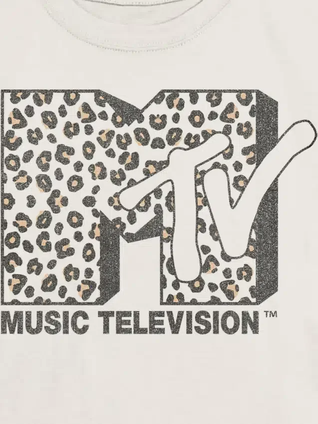 T-shirt för barn med MTV-leopardlogotyp