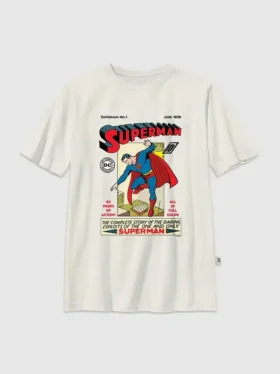 T-shirt för barn med vintage-serietryck av Superman