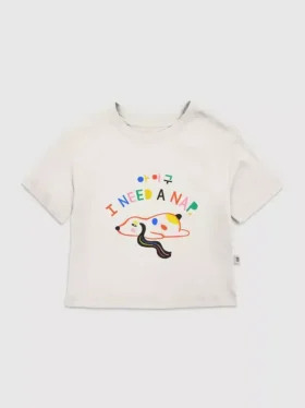 T-shirt för småbarn med motiv av en sömnig valp