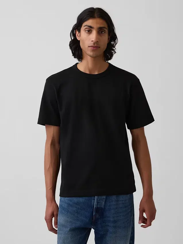 T-shirt för vuxna i tjockt tyg med avslappnad passform