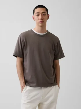 T-shirt för vuxna i tjockt tyg med avslappnad passform