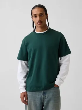 T-shirt för vuxna i tjockt tyg med avslappnad passform