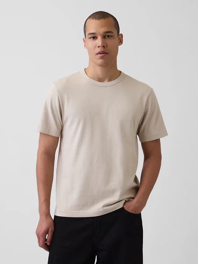 T-shirt för vuxna i tjockt tyg med avslappnad passform