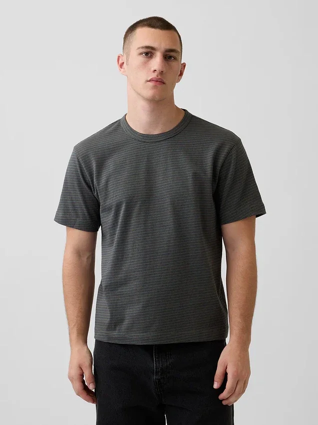 T-shirt för vuxna i tjockt tyg med avslappnad passform
