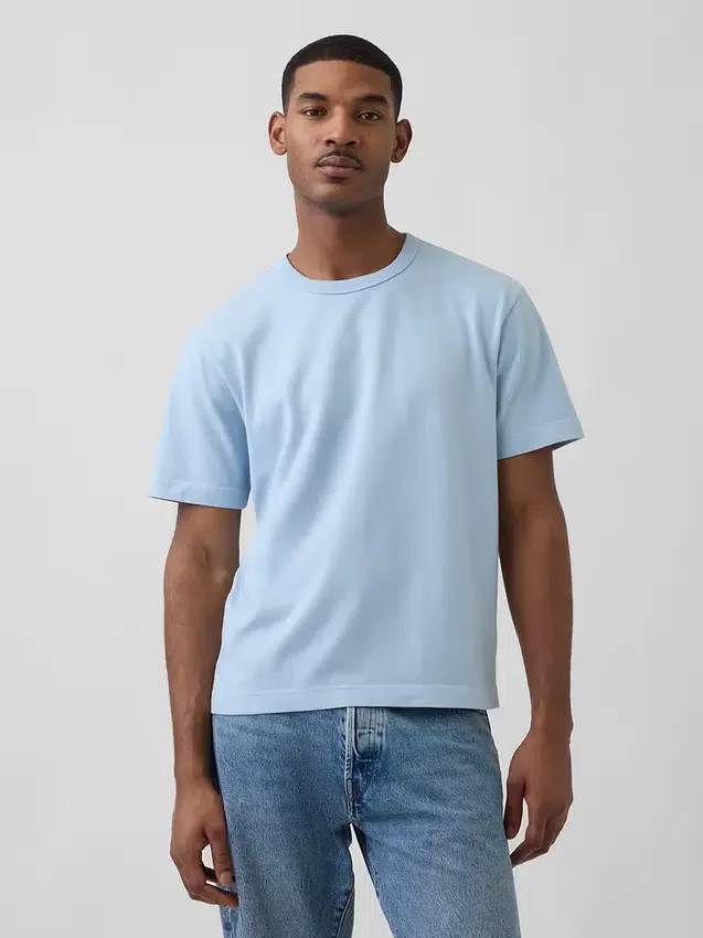 T-shirt för vuxna i tjockt tyg med avslappnad passform