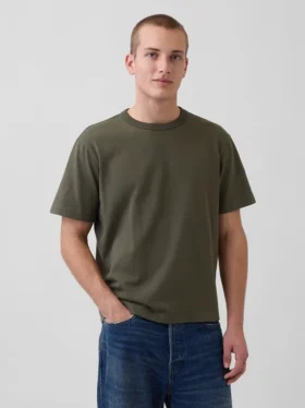 T-shirt för vuxna i tjockt tyg med avslappnad passform