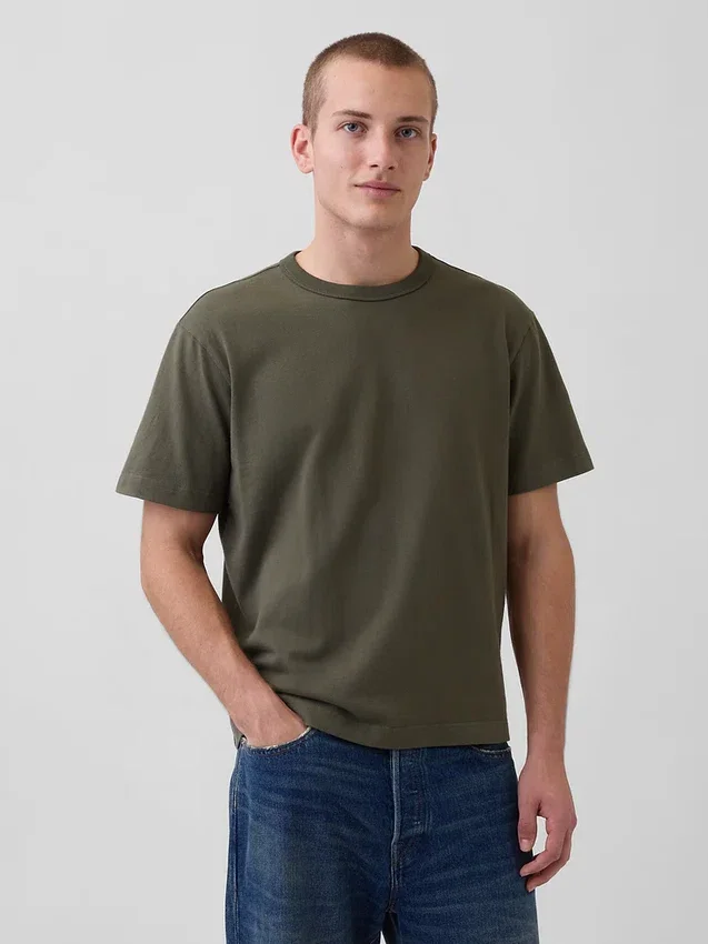 T-shirt för vuxna i tjockt tyg med avslappnad passform