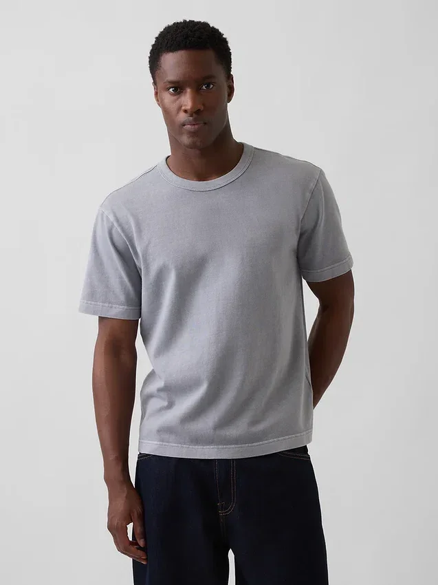 T-shirt för vuxna i tjockt tyg med avslappnad passform