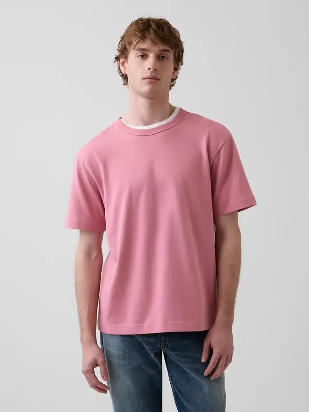 T-shirt för vuxna i tjockt tyg med avslappnad passform