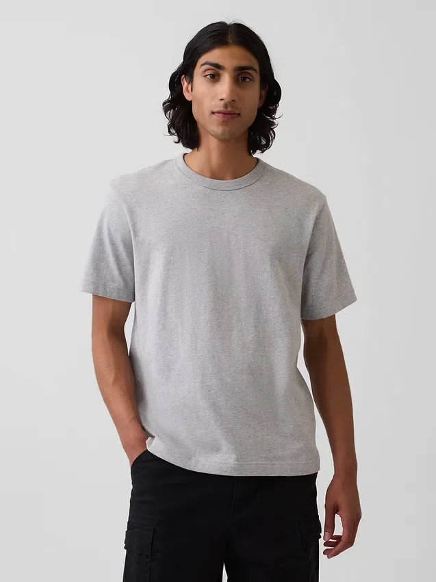 T-shirt för vuxna i tjockt tyg med avslappnad passform