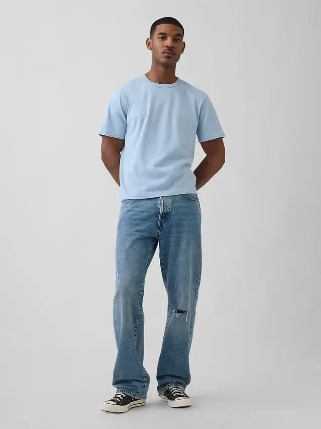 T-shirt för vuxna i tjockt tyg med avslappnad passform