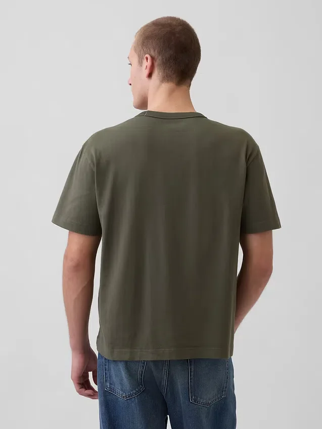 T-shirt för vuxna i tjockt tyg med avslappnad passform