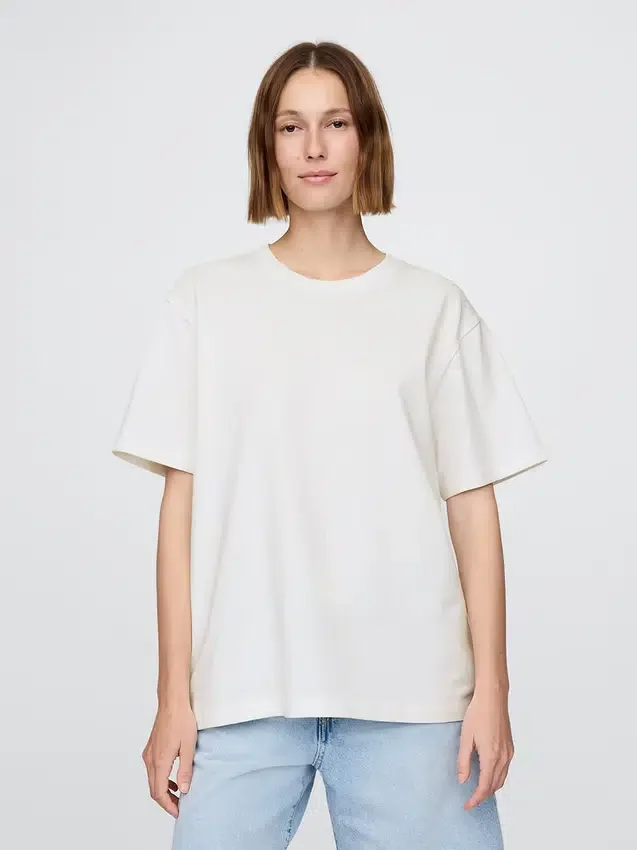 T-shirt för vuxna i tjockt tyg med avslappnad passform