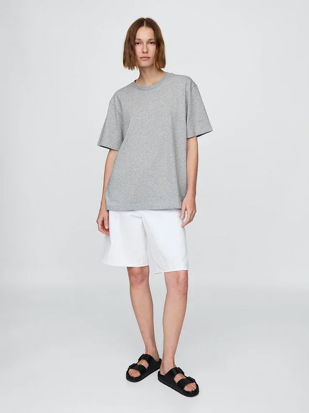 T-shirt för vuxna i tjockt tyg med avslappnad passform