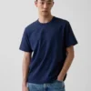 T-shirt för vuxna i tjockt tyg med avslappnad passform och logotyp