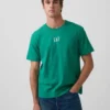 T-shirt för vuxna i tjockt tyg med avslappnad passform och logotyp