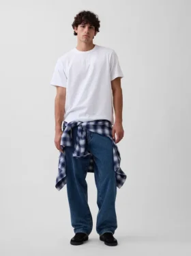 T-shirt för vuxna i tjockt tyg med avslappnad passform och logotyp