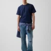T-shirt för vuxna i tjockt tyg med avslappnad passform och logotyp
