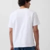 T-shirt för vuxna i tjockt tyg med avslappnad passform och logotyp