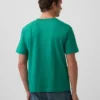 T-shirt för vuxna i tjockt tyg med avslappnad passform och logotyp