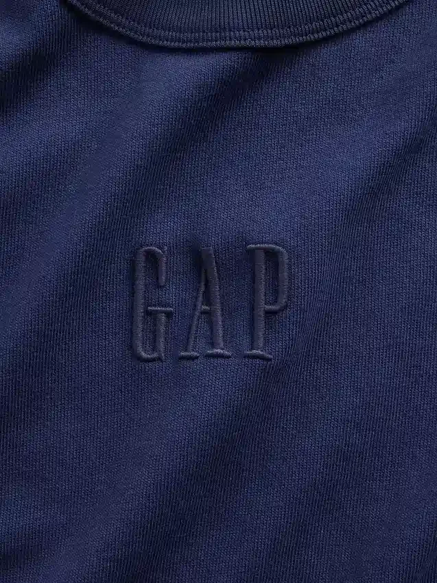 T-shirt för vuxna i tjockt tyg med avslappnad passform och logotyp