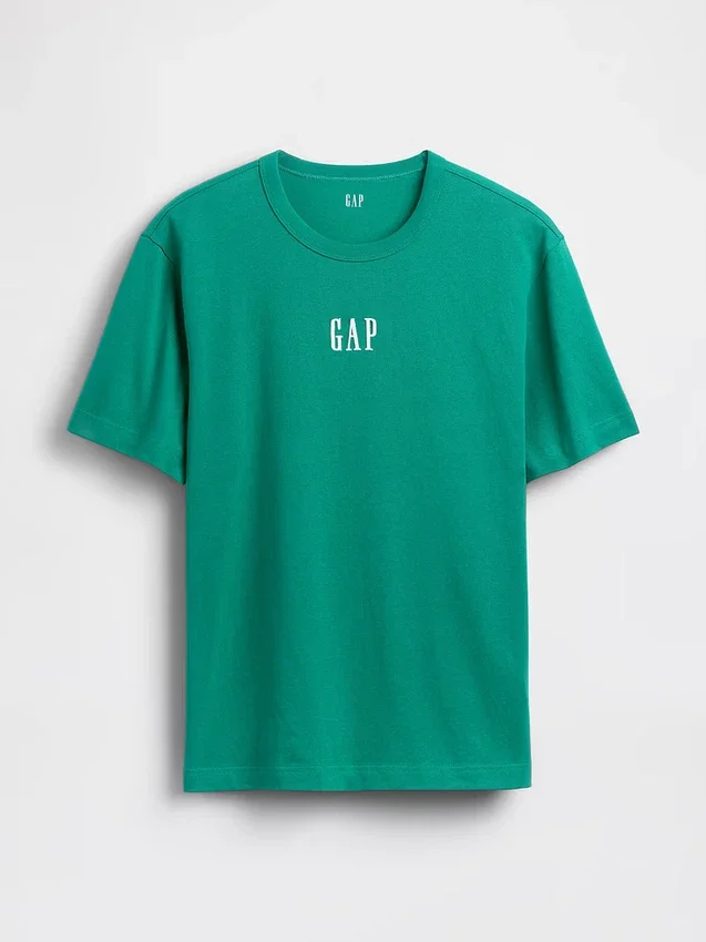 T-shirt för vuxna i tjockt tyg med avslappnad passform och logotyp