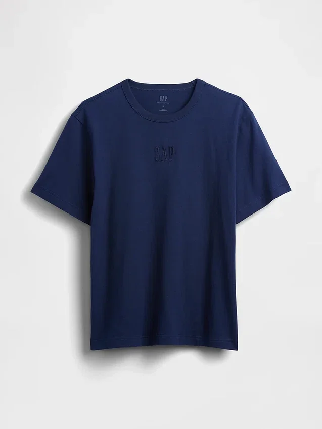 T-shirt för vuxna i tjockt tyg med avslappnad passform och logotyp