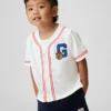 T-shirt i basebollstil med Brannan Bear-logotyp för Baby & Småbarn