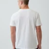 T-shirt i bomullsjersey med V-ringning