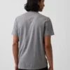 T-shirt i bomullsjersey med V-ringning