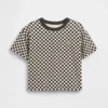 T-shirt i boxig modell med rutmönster för Baby & Småbarn