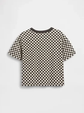 T-shirt i boxig modell med rutmönster för Baby & Småbarn